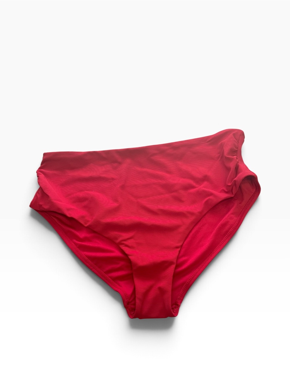 Women’s High-Waist Bikini Bottom in Red size 1x